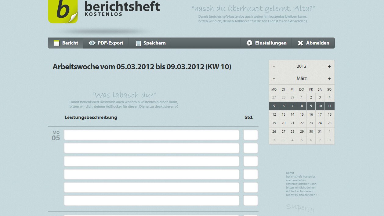 Visions Das OnlineBerichtsheft » berichtsheftkostenlos.de Agentur